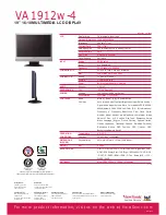 Preview for 2 page of ViewSonic VA1912W-4 Specifications