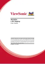 ViewSonic VA1925a User Manual preview