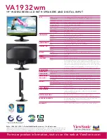 Preview for 2 page of ViewSonic VA1932wm Datasheet