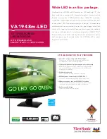 Preview for 1 page of ViewSonic VA1948m-LED Specifications