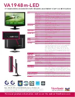 Preview for 2 page of ViewSonic VA1948m-LED Specifications