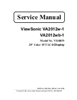 Preview for 1 page of ViewSonic VA2012w-1 Service Manual