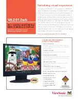 ViewSonic VA2012WB Specifications предпросмотр