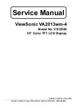Preview for 1 page of ViewSonic VA2013wm-4 Service Manual