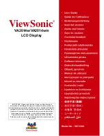 Preview for 1 page of ViewSonic VA2014w User Manual