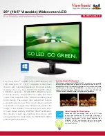Preview for 1 page of ViewSonic VA2037-LED Specifications