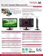 Preview for 2 page of ViewSonic VA2037-LED Specifications