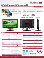 Предварительный просмотр 2 страницы ViewSonic VA2037-LED Specifications