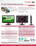 Предварительный просмотр 2 страницы ViewSonic VA2037m-LED Datasheet