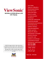 Preview for 1 page of ViewSonic VA2038w-LED VS13400 User Manual