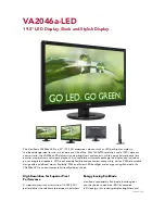 ViewSonic VA2046a-LED Brochure & Specs предпросмотр