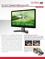 Предварительный просмотр 1 страницы ViewSonic VA2212m-LED Datasheet