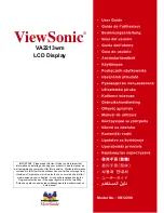 ViewSonic VA2213w User Manual preview