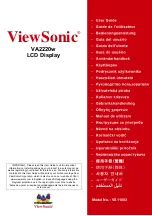 ViewSonic VA2220W User Manual preview