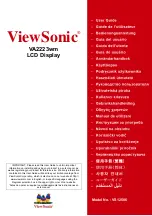 Предварительный просмотр 1 страницы ViewSonic VA2223WM - 21.5" LCD Monitor User Manual