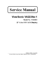Preview for 1 page of ViewSonic VA2226w-1 Service Manual