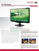 Preview for 1 page of ViewSonic VA2232wm-LED Specifications