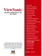 Предварительный просмотр 1 страницы ViewSonic VA2238w-LED User Manual