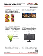 Preview for 2 page of ViewSonic VA2246m-LED Brochure & Specs
