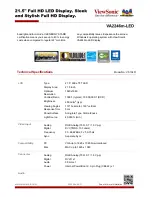 Preview for 3 page of ViewSonic VA2246m-LED Brochure & Specs