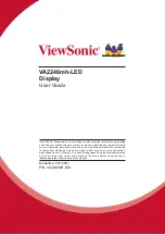 Предварительный просмотр 1 страницы ViewSonic VA2246mh-LED User Manual