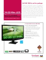 Preview for 1 page of ViewSonic VA2248m Specifications