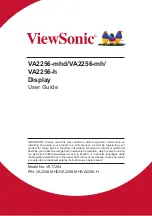 Предварительный просмотр 1 страницы ViewSonic VA2256-h User Manual