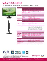 Предварительный просмотр 2 страницы ViewSonic VA2333-LED Specifications