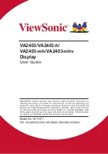 ViewSonic VA2403 User Manual preview