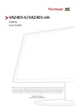Preview for 1 page of ViewSonic VA2405-h User Manual