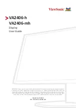 Preview for 1 page of ViewSonic VA2406-h User Manual