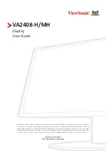 Предварительный просмотр 1 страницы ViewSonic VA2408-H User Manual