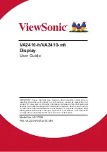 Предварительный просмотр 1 страницы ViewSonic VA2410-h User Manual