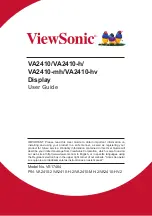 ViewSonic VA2410 User Manual preview