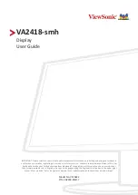 ViewSonic VA2418-SMH User Manual preview