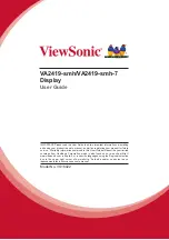 Предварительный просмотр 1 страницы ViewSonic VA2419-smh User Manual