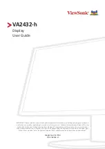 Preview for 1 page of ViewSonic VA2432-h User Manual