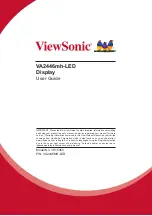 Предварительный просмотр 1 страницы ViewSonic VA2446mh User Manual