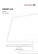 Предварительный просмотр 1 страницы ViewSonic VA2447-mh User Manual