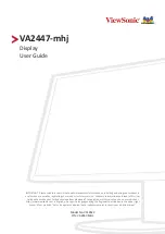 ViewSonic VA2447-mhj User Manual preview