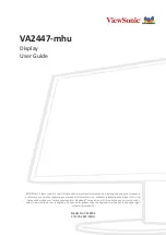 Preview for 1 page of ViewSonic VA2447-mhu User Manual