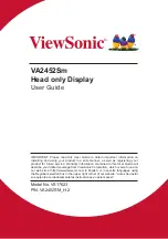 Preview for 1 page of ViewSonic VA2452Sm User Manual