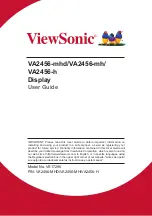 Preview for 1 page of ViewSonic VA2456-h User Manual