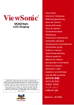Предварительный просмотр 1 страницы ViewSonic VA2626wm - 26" LCD Monitor User Manual