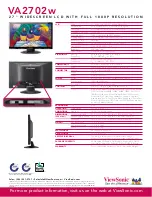 Preview for 2 page of ViewSonic VA2702w Specifications