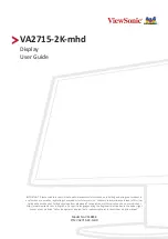 ViewSonic VA2715-2K-mhd User Manual предпросмотр