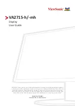 Предварительный просмотр 1 страницы ViewSonic VA2715-h User Manual