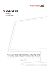 Preview for 1 page of ViewSonic VA2718-sh User Manual