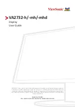 Предварительный просмотр 1 страницы ViewSonic VA2732-h User Manual