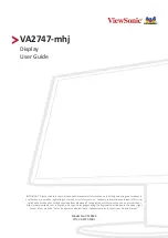 ViewSonic VA2747-mhj User Manual preview